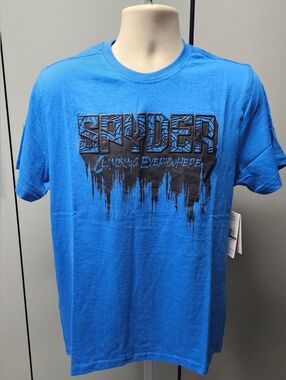Spyder Men’s Spider  Blue Short-Sleeve Graphic Tee Medium